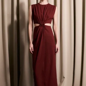 Riviera Dress, Rust Red
