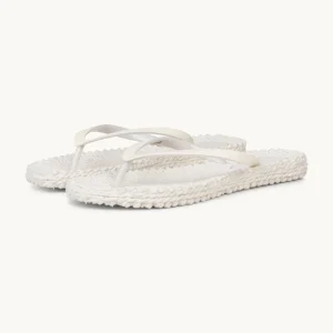 Flip Flops med Glitter - Creme