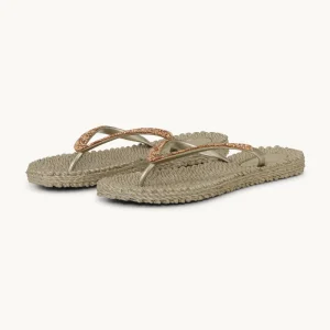 Flip Flops with Rhinestones - Platin