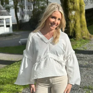 Eden Blouse, Linen White