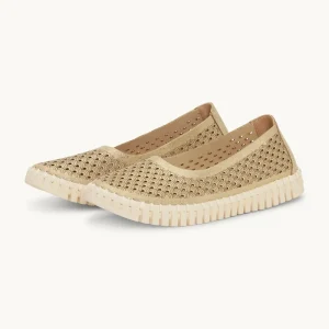 Tulip Sko Glitter - Platin Pearled Ivory